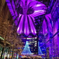 Christmas lights at the Sony Center